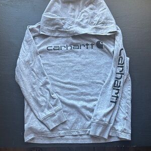 Carhartt Light Gray Hooded Long Sleeve Tee